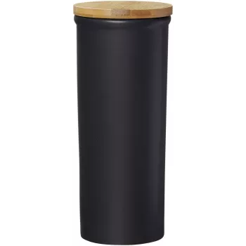Ritzenhoff & Breker Jasper säilytyspurkki 1,6L kivitavara bambukannella, musta 415322