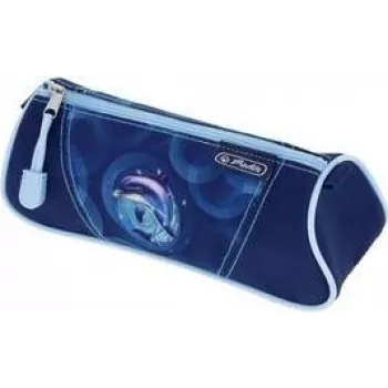 HERLITZ Dolphin Ride kolmionmuotoinen penaali, polyesteri, vetoketju, 1 lokero 400205918