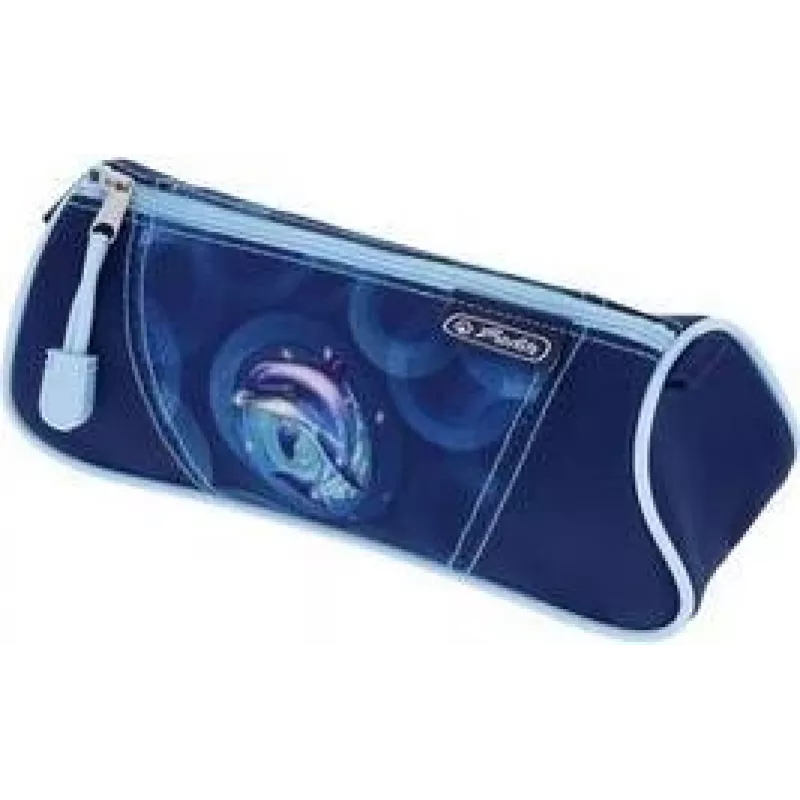 HERLITZ Dolphin Ride kolmionmuotoinen penaali, polyesteri, vetoketju, 1 lokero 400205918