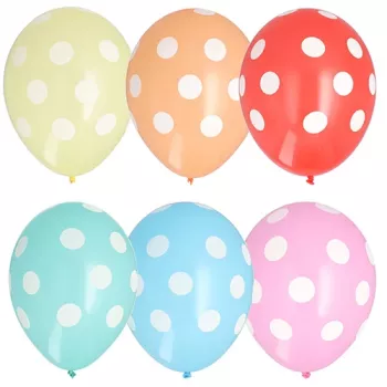 PAPSTAR Dots värikkäät lateksipallot, 29 cm, 100 kpl 84525