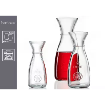 Ritzenhoff & Breker Bordeaux lasikarahvi 1L, kalkki-natron-lasi, konepesun kestävä, täyttöviiva - 6 kpl:n pakkaus 818963