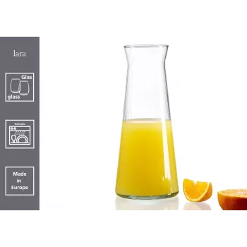 Ritzenhoff & Breker LARA lasikarahvi 1,0L, uurrettu kirkas lasi, konepesun kestävä 820881