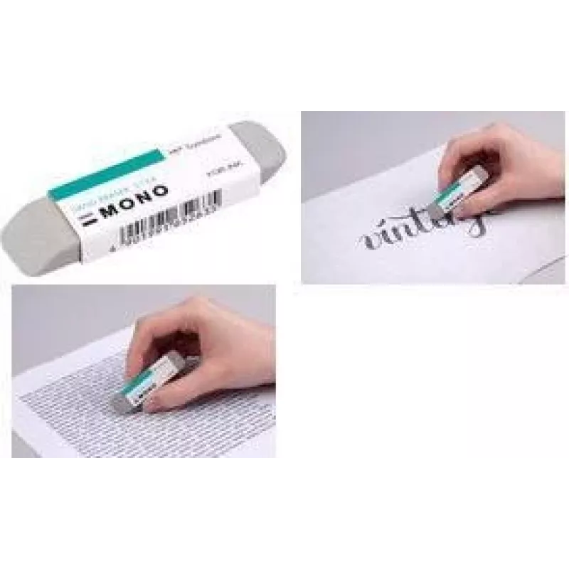 Tombow MONO Sand -pyyhekumi musteelle, harmaa, luonnonkumi mikrosandihiukkasilla, 1 kpl (ES-512B)