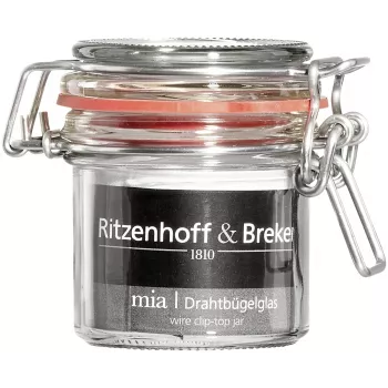 Ritzenhoff & Breker MIA säilytyspurkki / säilöntäpurkki, 125 ml, lasi metallisalvalla ja kumitiivisteellä, 6 kpl:n pakkaus (813135)