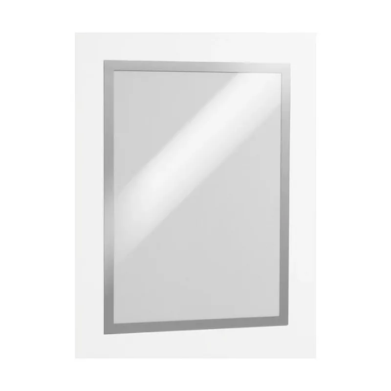 DURABLE DURAFRAME A3 itseliimautuva infokehys, hopea, 2 kpl:n pakkaus 487323