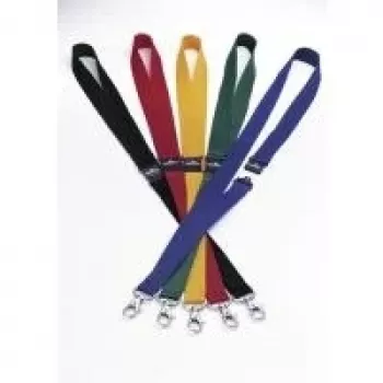 DURABLE tekstiilikaulanauha 20 karabiinilla, keltainen, 10 kpl:n pakkaus (813704)
