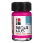 Marabu posliini- & lasimaali, kiiltävä, vadelma, 15 ml 11150039131