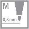 STABILO Fineliner dr!ver, medium, vihreä, tahriintumaton ja hajuton vesipohjainen muste, 1 kpl (1089/36)