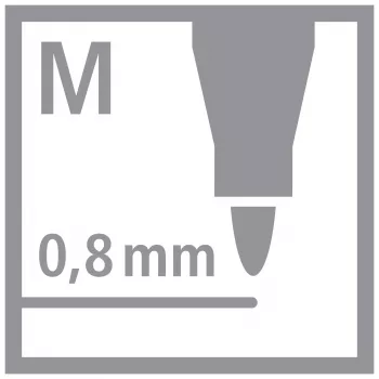 STABILO Fineliner dr!ver, medium, vihreä, tahriintumaton ja hajuton vesipohjainen muste, 1 kpl (1089/36)