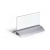 DURABLE PRESENTER DE LUXE pöytänimikyltti, kaksipuolinen, 61 x 150 mm insertti, kirkas akryyli, 2 kpl 820119
