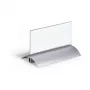 DURABLE PRESENTER DE LUXE pöytänimikyltti, kaksipuolinen, 61 x 150 mm insertti, kirkas akryyli, 2 kpl 820119
