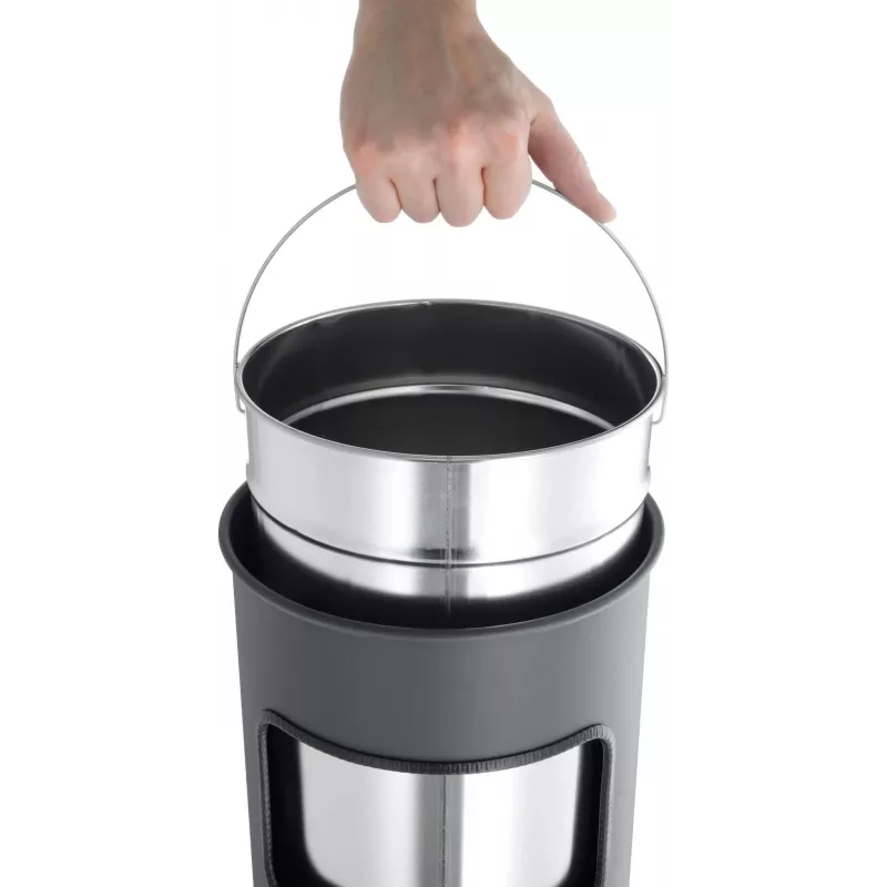 DURABLE metalliroskakori 17L pyöreä tuhkakupilla, musta 333001
