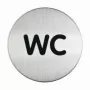DURABLE PICTO WC-ovikyltti, pyöreä 83 mm, itseliimautuva, hopea/musta 490723