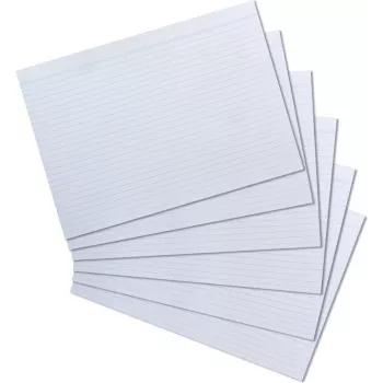 Herlitz korttikortit DIN A4, viivoitettu, valkoinen, 170 g/m², puuvapaa, sininen viivoitus, molemmin puolin (10621282)