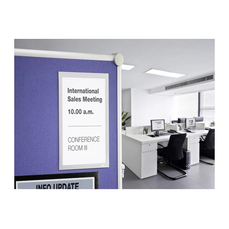 DURABLE DURAFRAME GRIP A4 infokehys, itseliimautuva, musta, 1 kpl 496823