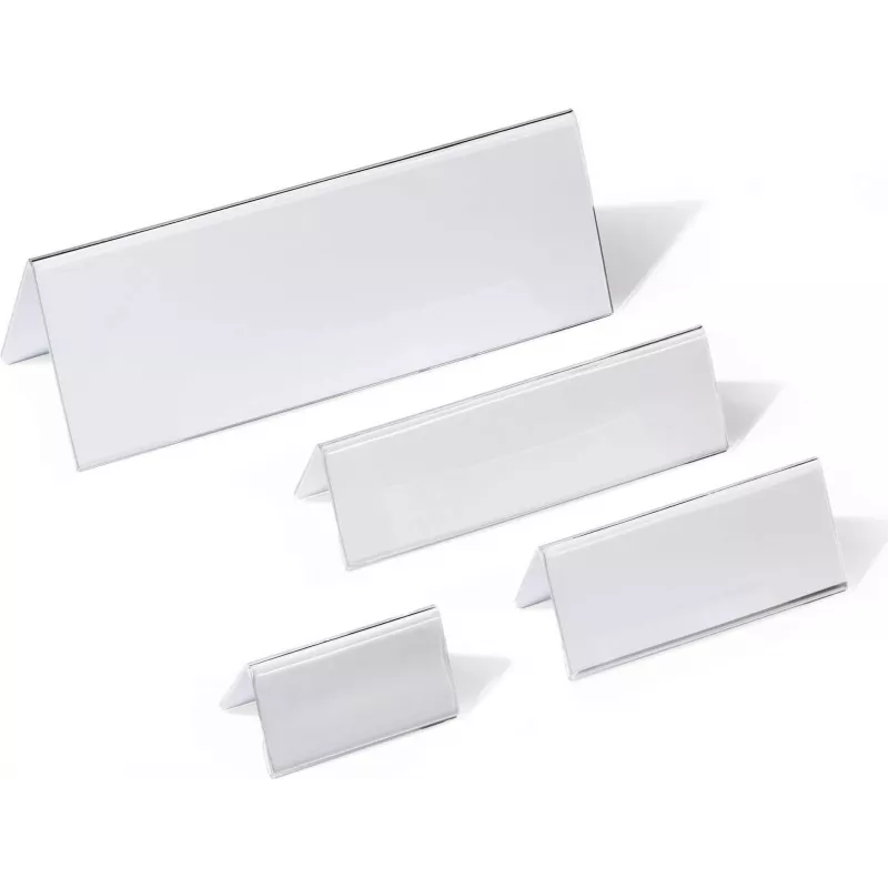 DURABLE pöytänimikylttiteline pöytäteline 61/122x210 mm akryyli 10 kpl 803419