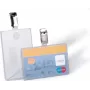 DURABLE ID-kortinpidin klipsillä 1 kortille, läpinäkyvä, 25 kpl (811319)