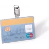 DURABLE ID-kortinpidin klipsillä 1 kortille, läpinäkyvä, 25 kpl (811319)