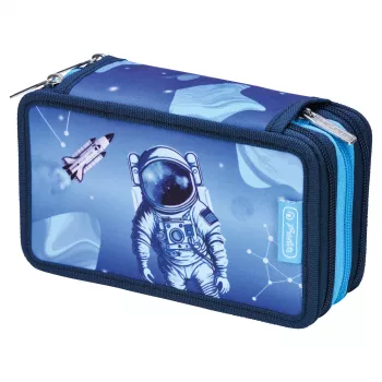 Herlitz TriCase Cosmic Explorer 31-osainen penaalilaukku, polyesteri, 3 lokeroa, 3 vetoketjua 400197093