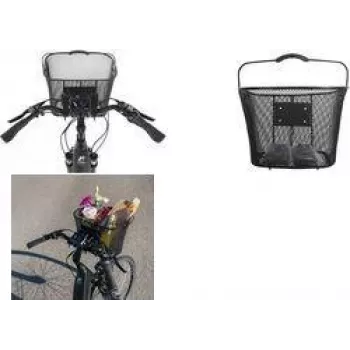 FISCHER E-Bike PLUS ohjaustankokori, hienosilmäinen teräslanka, musta, pikakiinnitys, 5 kg 50653