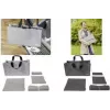 SIGEL BAB02 Desk Sharing Bag Basic L, tummanharmaa, 5-osainen setti