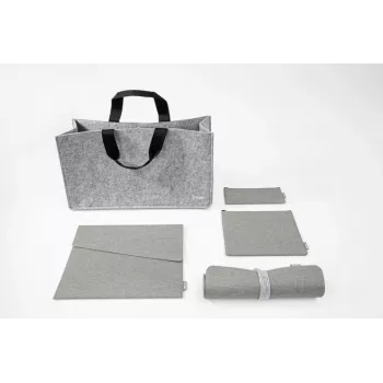 SIGEL BAB01 Desk Sharing Bag Basic L, vaaleanharmaa, 5 kpl:n nippu