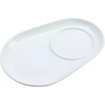 Ritzenhoff & Breker BIANCO soikeat posliiniset lasinaluset, 125 x 180 x 20 mm, valkoinen, 6 kpl 425895