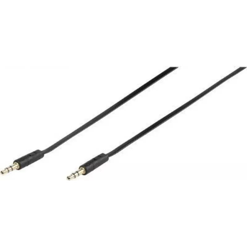 Vivanco 46/10 03FG audiokaapeli 3,5 mm plugi - 3,5 mm plugi 0,3 m musta 46130