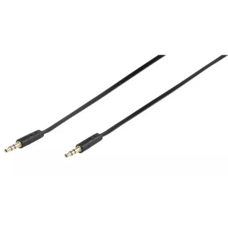Vivanco 46/10 03FG audiokaapeli 3,5 mm plugi - 3,5 mm plugi 0,3 m musta 46130