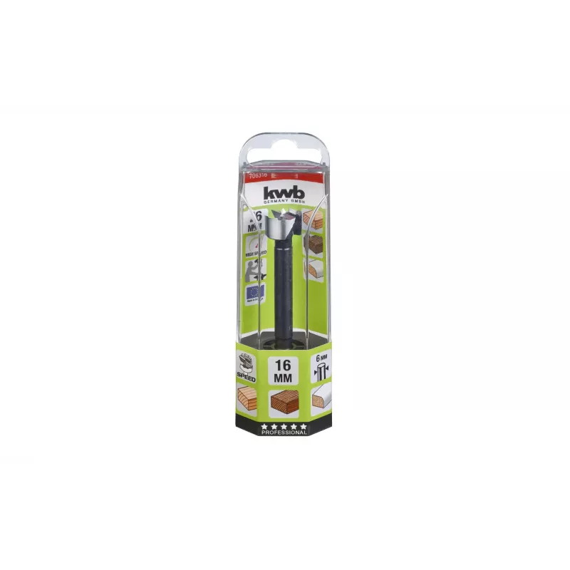 KWB 706316 keskityspora 1,6 mm DIN 333 muoto A HSS