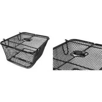 FISCHER PLUS Safe polkupyörän takakori, hienosilmäinen teräslanka, musta, 24 L, 10 kg 50655