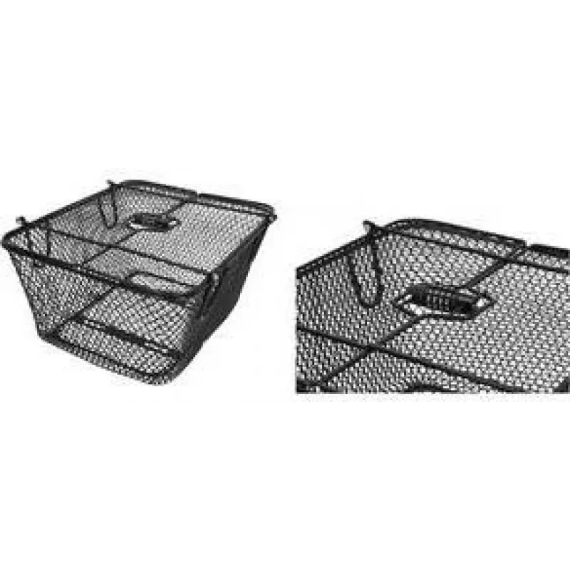 FISCHER PLUS Safe polkupyörän takakori, hienosilmäinen teräslanka, musta, 24 L, 10 kg 50655