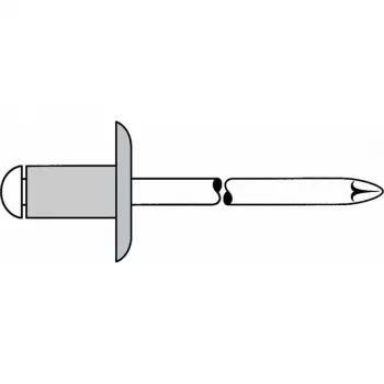 Gesipa sokeaniitti Al/teräs 5x25mm suuri kanta K14 puristusalue 15,0-20,0mm (250 kpl:n pakkaus) 1454126