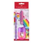 Faber-Castell Einhorn Jumbo kirjoitussarja, violetti, 3 kpl, 3 mm lyijy, ergonominen kolmiomuoto 111528