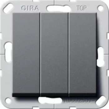 GIRA 283228 System 55 keinukytkin 2-napainen 10AX 250V antrasiitti