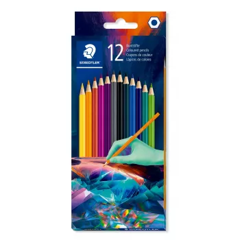 STAEDTLER kuusikulmainen värikynäsarja Edition 1, 12 kpl pahvilaatikko, tummat sävyt, 3,0 mm lyijy 175C12E2-1