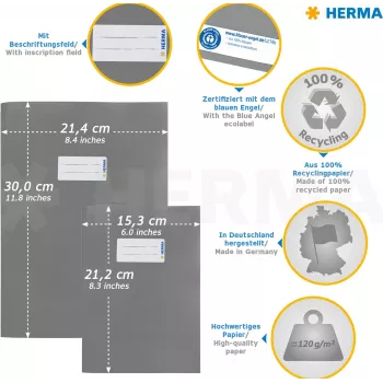 HERMA kansio vihkoille A4 ruskea paperi 214 x 300 mm 1 kpl 7097
