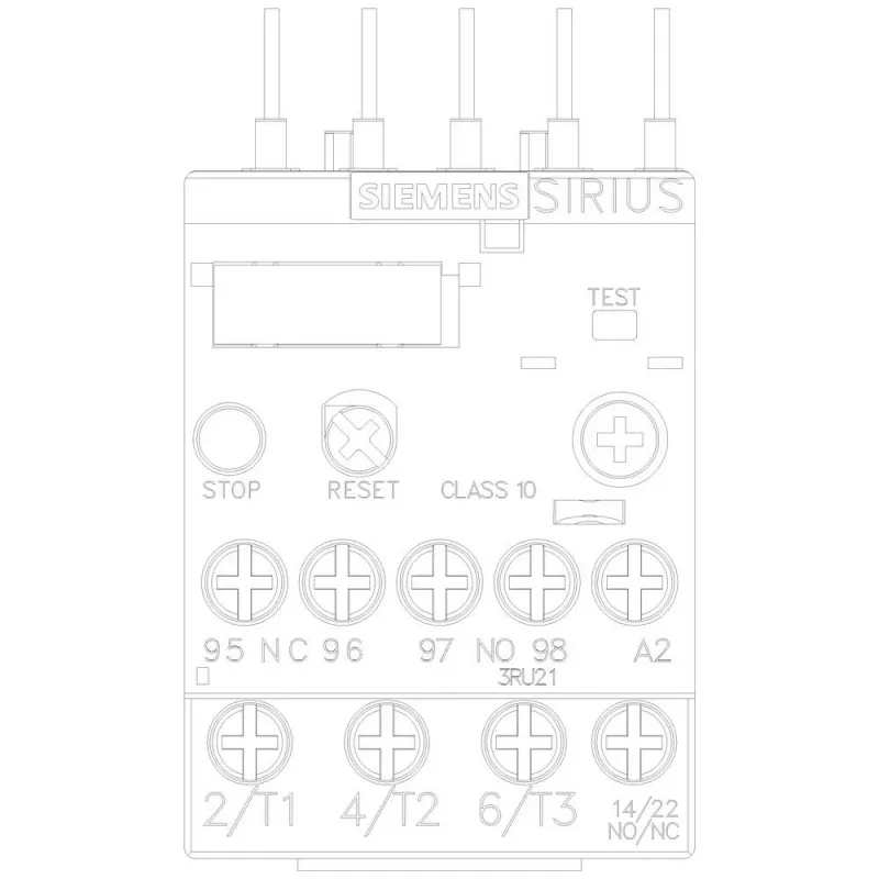 SIEMENS SIRIUS 3RU21 terminen ylikuormitussuoja 1,8-2,5A S00 ruuviliittimet 3RU21161CB0