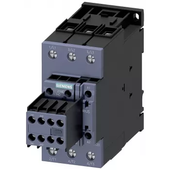 SIEMENS kontakti AC-3 22kW/400V 2NO+2NC 230V AC 50A S2 ruuviliittimet (3RT20361AP04)