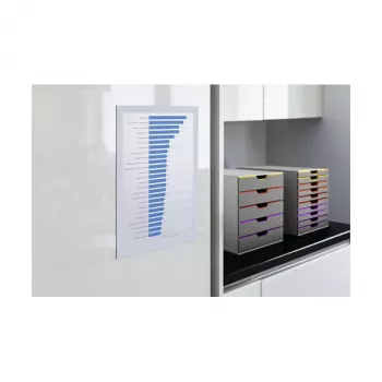 DURABLE DURAFRAME A4 itseliimautuva infokehys, hopea, 2 kpl pakkaus 487202