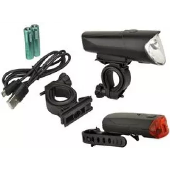 FISCHER polkupyörän LED-valosarja 40/20/10 luksia, StVZO hyväksytty, musta (85346)