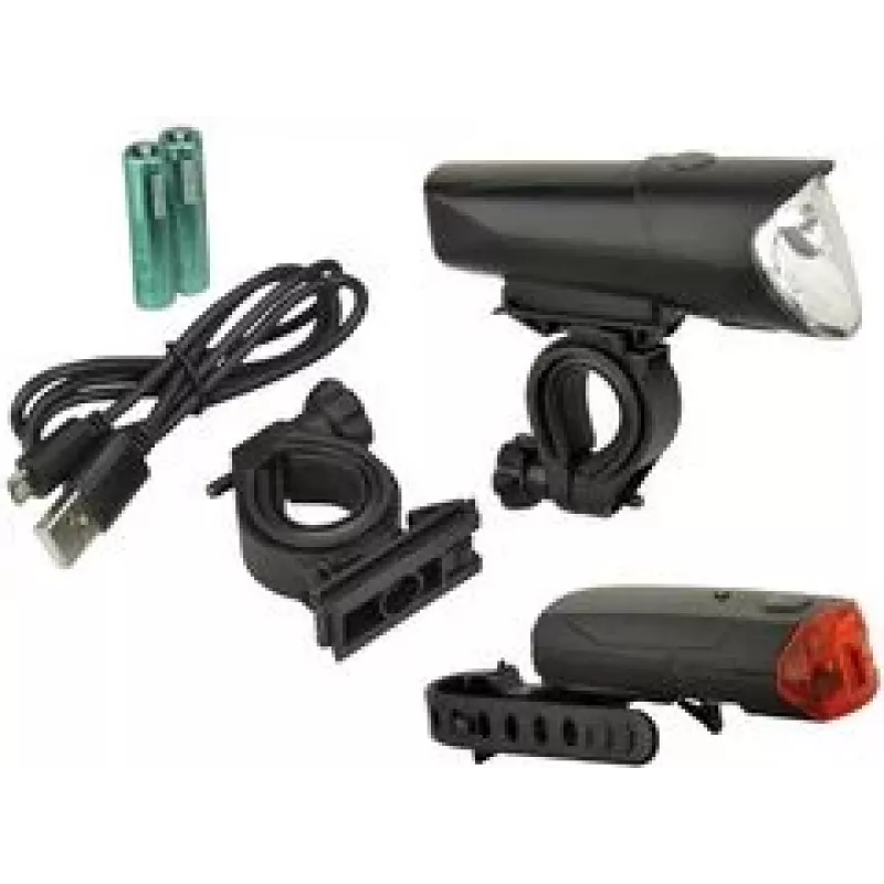 FISCHER polkupyörän LED-valosarja 40/20/10 luksia, StVZO hyväksytty, musta (85346)