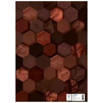 HERMA vihonsuojus X, pahvi, DIN A4, ruskea, merkintäkentällä, 10 kpl (20092)