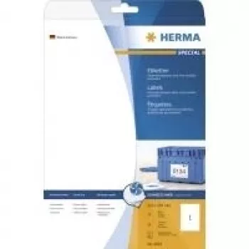 HERMA Special 4824 pysyvät itseliimautuvat mattapintaiset kansioselkäetiketit, valkoinen, A4, 25 arkkia, 100 tarraa