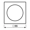 JUNG A 1740 SW peitelevy kiertonupilla, duroplast, A-sarja, musta