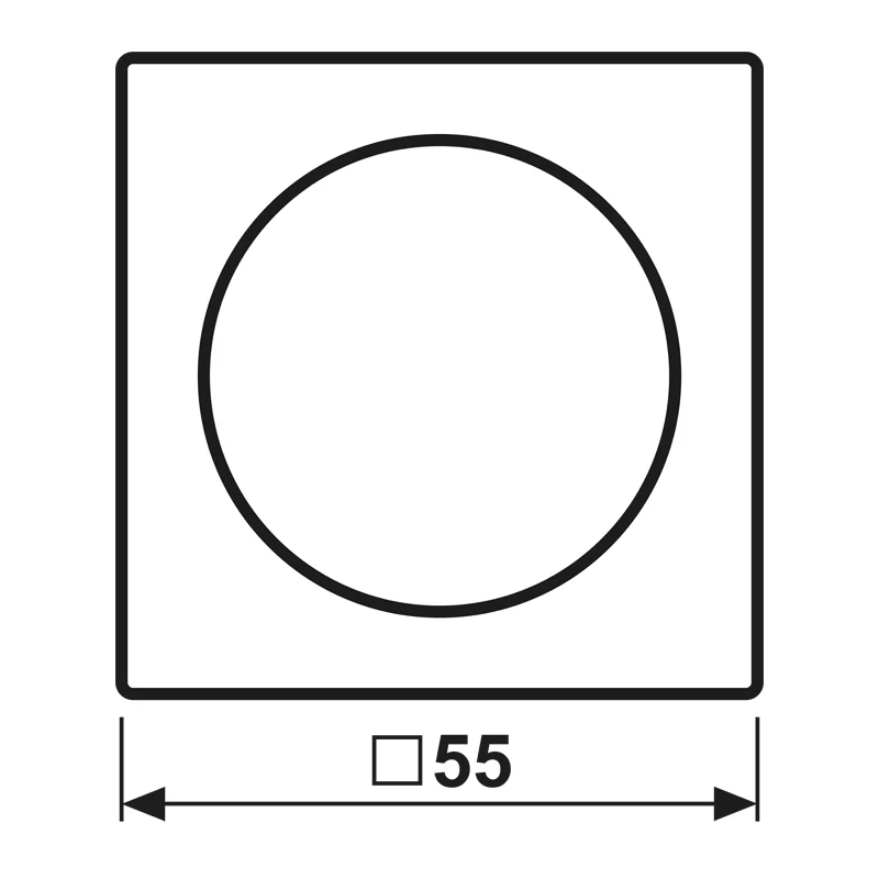 JUNG A 1740 SW peitelevy kiertonupilla, duroplast, A-sarja, musta