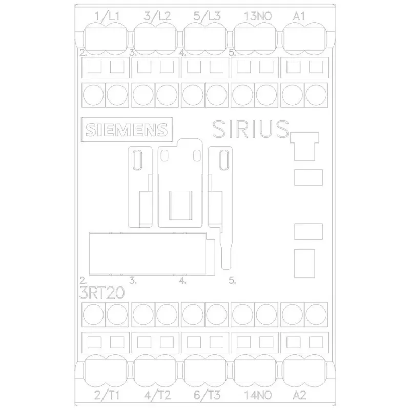 Siemens SIRIUS 3RT2 tehokontaktori 3RT20162AB01, 3-napainen, 7,5 A, 24 V AC käämi, ruuviliittimet