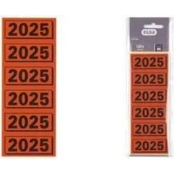 ELBA 2025 punaiset itseliimautuvat hakemistotarrat 57 x 25 mm (120 tarraa) kansioihin