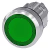 Siemens SIRIUS ACT valaistu painonappi-etuelementti, metalli korkeakiilto, vihreä, 22 mm 3SU1051-0AA40-0AA0