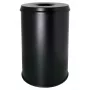 HELIT H2515695 teräsjäteastia liekinsammuttimella, 30 L, musta, pyöreä, Ø335 x 470 mm